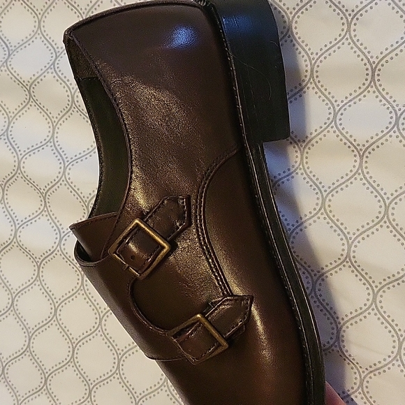 Size 10 Brooks Brother Monk Strap Dress Shoes - Picture 3 of 4
